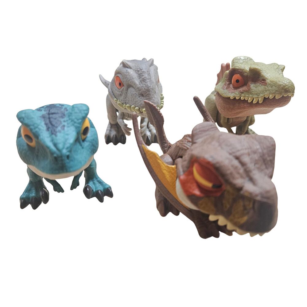 Jurassic World Snap Squad Attitudes Dinosaur FIgures, Featuring Stylized Raptor